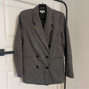 Garage Gray Double-Breasted Blazer